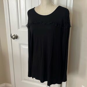 Kate & Mallory long sleeve lace detailed tunic length tee